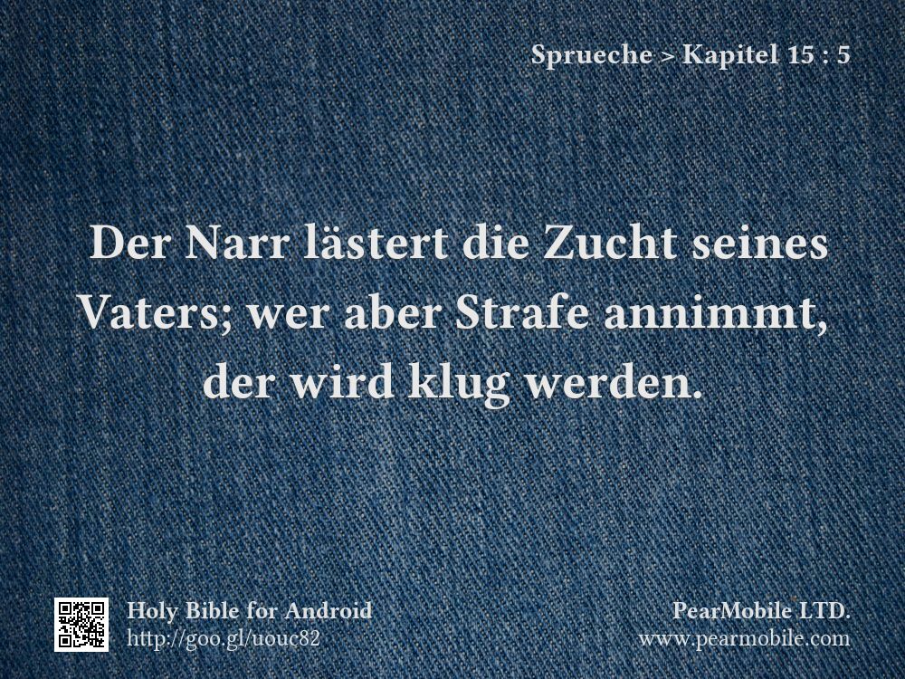 Sprueche, Kapitel 15:5